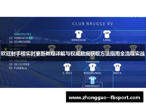 欧冠射手榜实时更新教程详解与权威数据获取方法指南全流程实战 欧冠射手榜实时更新教程详解与权威数据获取方法指南全流程实战