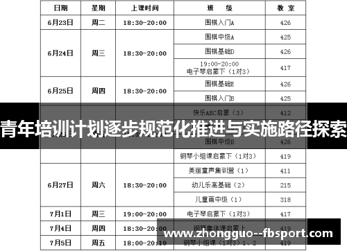 青年培训计划逐步规范化推进与实施路径探索