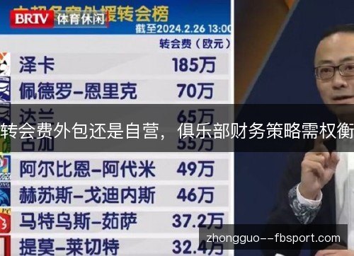转会费外包还是自营，俱乐部财务策略需权衡